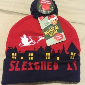 NWT Sleighed It musical beanie